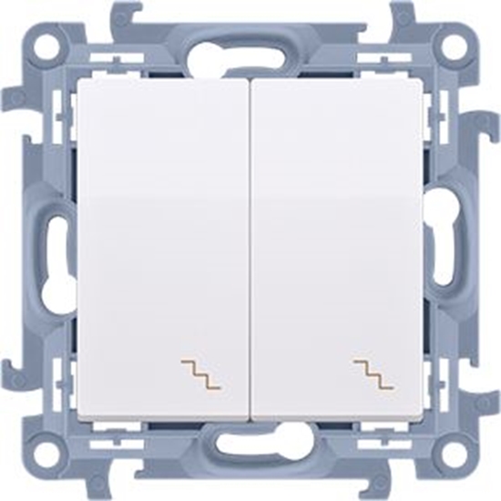 Picture of Kontakt-Simon Łącznik schodowy Simon 10 podwójny z podświetleniem 10AX biały (CW6/2L.01/11)