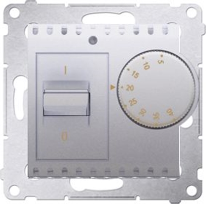 Изображение Kontakt-Simon Regulator temperatury Simon 54 z czujnikiem wewnętrznym srebrny mat (DRT10W.02/43)