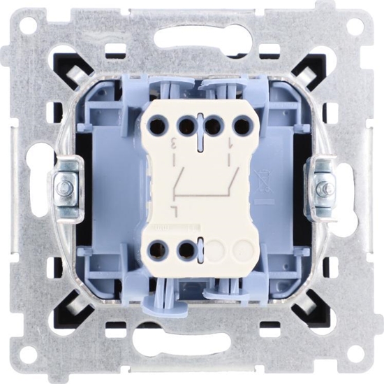 Picture of Kontakt-Simon Simon 54 Łącznik świecznikowy do wersji IP44 (moduł) 10AX 250V szybkozłącza czarny mat z wkładkę uszczelniającą DU1W DW5B.01/49