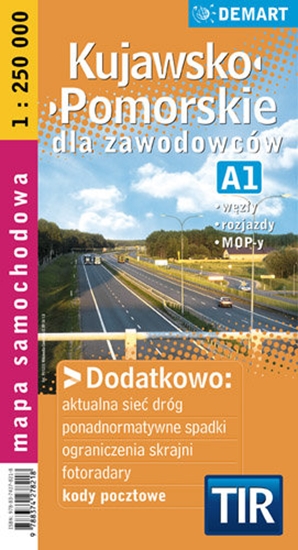 Picture of Kujawsko-Pomorskie dla zawodowców TIR mapa samochodowa (101740)