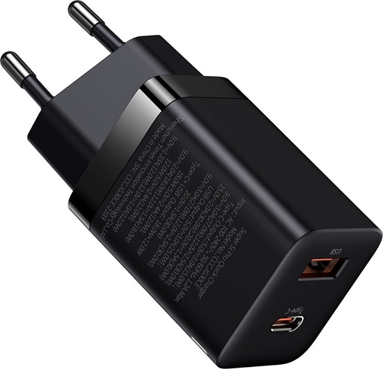 Picture of Ładowarka Baseus Super Si Pro 1x USB-A 1x USB-C 3 A (BSU2903BLK)