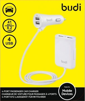 Изображение Ładowarka Budi 4x USB-A 8.2 A  (BD068W)