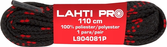 Picture of Lahti Pro SZNUROWADŁA PŁASK. CZAR-CZER. L904071P, 10 PAR, 110CM, LAHTI