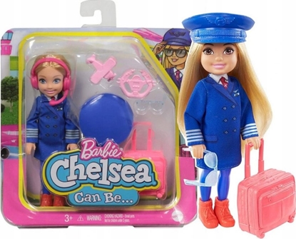 Изображение Lalka Barbie Mattel Chelsea Kariera - Pilotka (GTN90)