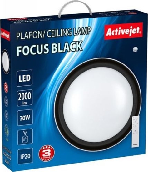 Picture of Lampa sufitowa Activejet Plafon LED Activejet AJE-FOCUS Black + pilot