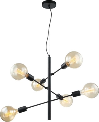 Attēls no Lampa wisząca Italux Lampa sufitowa czarna Italux Madalyn MDM3582/6 BK