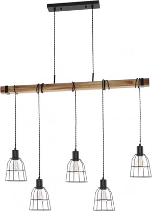 Attēls no Lampa wisząca Italux Ponte industrial czarny  (PND-4290-5-L)