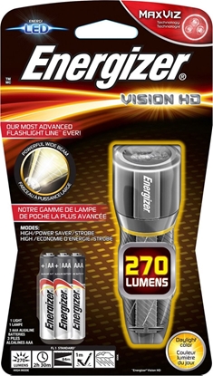 Attēls no Latarka Energizer Latarka ENERGIZER Metal Vision HD + 3szt. baterii AAA, srebrna