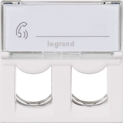 Изображение Legrand Adaper złączy podwójnych KEYSTONE biały (078610)