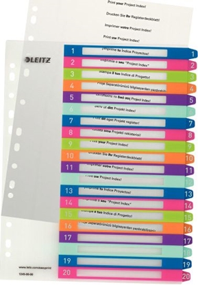 Picture of Leitz 12450000 tab index Numeric tab index Polypropylene (PP) Multicolour