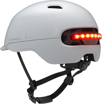 Attēls no Livall Smart Kask Miejski C20 LED/SOS Biały Roz. M 54-58cm