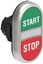 Изображение Lovato Electric Przycisk sterowniczy 22mm podwójny zielono/czerwony podświetlany kryty z samopowrotem (LPCBL7133)