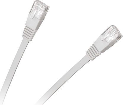 Attēls no LP Patchcord płaski UTP 8c wtyk-wtyk 5.0m CCA biały cat.6e