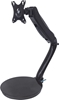 Picture of Manhattan Monitor Desk Mount (stand) with 2x USB-A ports, 1 screen, 13-27", Vesa 75x75 to 100x100mm, 3 pivots, Height 21-37cm (gas spring), 2x USB-A (5 Gbps USB 3.2 Gen1 aka USB 3.0), SuperSpeed USB, Black, Three Year Warranty, Box