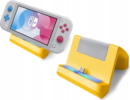 Picture of MARIGames stacja ładująca 2w1 do Nintendo Switch Lite żółta (SB5215)