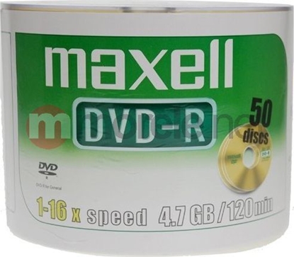 Attēls no Maxell DVD-R 4.7 GB 16x 50 sztuk (275732.40.TW)