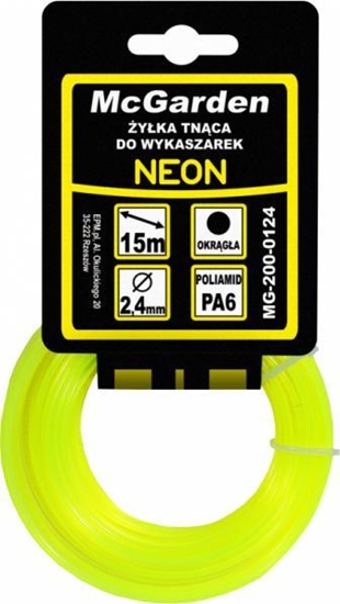 Picture of McGarden ŻYŁKA DO WYKASZARKI OKRĄGŁA NEON 2.7MM 15M