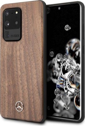 Attēls no Mercedes-Benz Mercedes MEHCS69VWOLB S20 Ultra G988 hard case brązowy/brown Wood Line Walnut