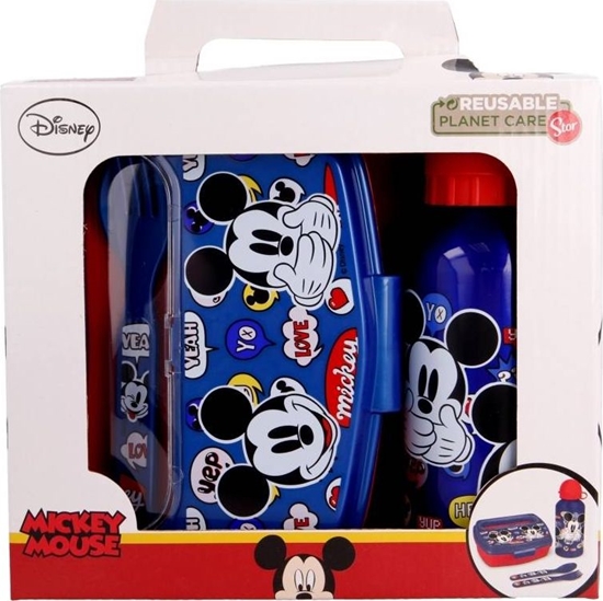 Picture of Mickey Mouse Mickey Mouse - Zestaw lunchbox, bidon 400ml, sztućce