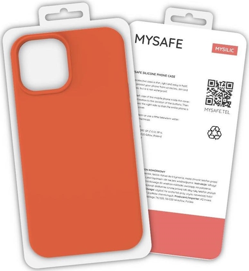 Picture of Mysafe MYSAFE ETUI SILIKONOWE IPHONE 12 MINI POMARAŃCZOWY PUDEŁKO