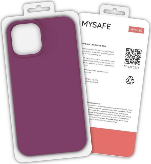 Изображение Mysafe MYSAFE ETUI SILIKONOWE IPHONE 12/12 PRO FIOLET PUDEŁKO