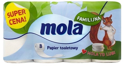 Изображение Mola Familijna papier toaletowy biały 8 szt