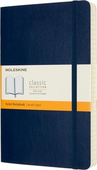 Изображение Moleskine Notes MOLESKINE Classic L (13x21 cm) w linie, miękka oprawa, sapphire blue, 400 stron, niebieski