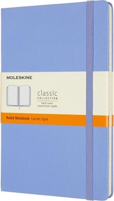 Attēls no Moleskine Notes MOLESKINE Classic L (13x21 cm) w linie, twarda oprawa, hydrangea blue, 240 stron, niebieski