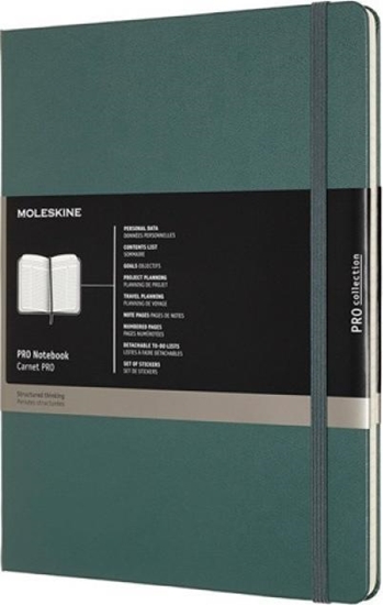 Picture of Moleskine Notes MOLESKINE PROFESSIONAL XL (19x25 cm), forest green, twarda oprawa, 192 strony, zielony