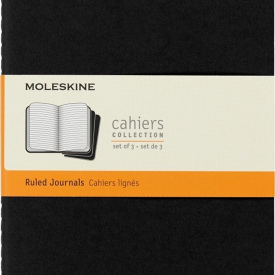 Picture of Moleskine Zestaw 3 Zeszytów MOLESKINE Cahier Journals L (13x21cm) w linie, 80 stron, czarny