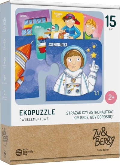 Изображение Muduko Ekopuzzle dwuelementowe Strażak czy astronauta?