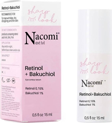 Изображение Nacomi Next Level przeciwzmarszczkowe serum pod oczy z retinolem i bakuchiolem 15ml