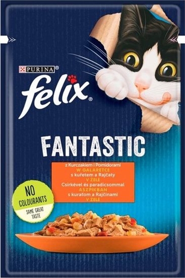 Изображение Nestle FELIX sasz.85g FANTASTIC KURA, POMIDOR w galaretce /26