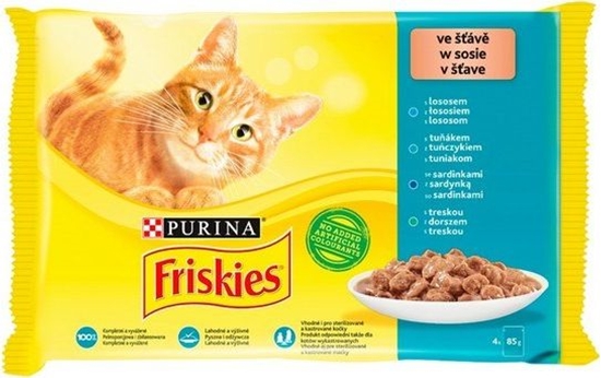 Picture of Nestle FRISKIES KOT sasz.4x85g RYBA sos