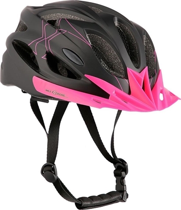 Attēls no NILS Extreme Kask rowerowy na rolki/deskorolkę Nils Extreme MTW291 czarno-różowy rozmiar M (51-60CM)