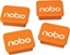 Изображение Nobo Magnesy do tablic NOBO, prostokoątne, 18x22mm, 4szt., pomarańczowe