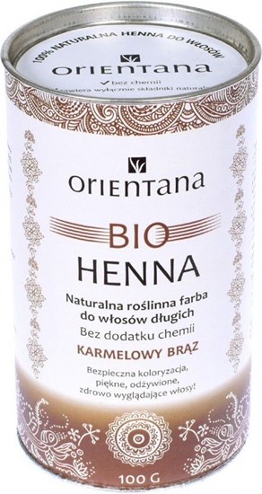 Изображение Orientana BIO Henna Karmelowy Brąz 100g