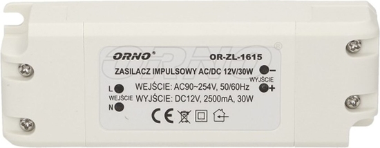 Изображение Orno Zasilacz LED 12V DC 30W 2,5A IP20 (OR-ZL-1615)