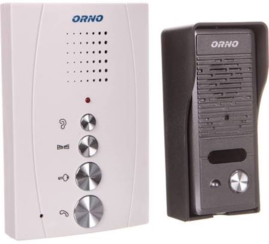 Picture of Orno Zestaw domofonowy jednorodzinny z interkomem bezsłuchawkowy szary ELUVIO INTERCOM (OR-DOM-RE-920/G )