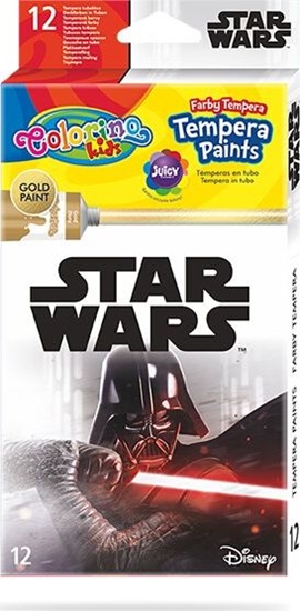 Picture of Patio Farby temperowe w tubach 12 kolorów Colorino Kids Star Wars 12 ml