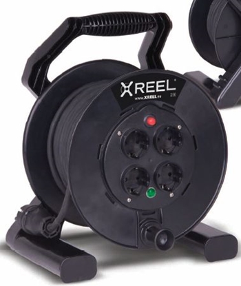 Изображение PCE Przedłużacz bębnowy Xreel 4 gniazda 3 x 1,5mm IP20 25m (92501T48143)