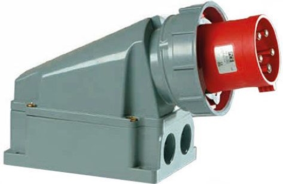 Picture of PCE Wtyczka odbiornikowa 63A 4P 400V czerwona IP67 POWER TWIST (534-6)