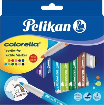 Изображение Pelikan Flamastry Colorella do tkanin 12 kolorów