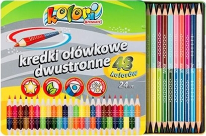 Изображение Penmate Kredki Premium Kolori dwustronne 48 kolorówPENMATE