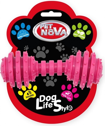 Attēls no Pet Nova TPR Dumbbell Pink 12cm