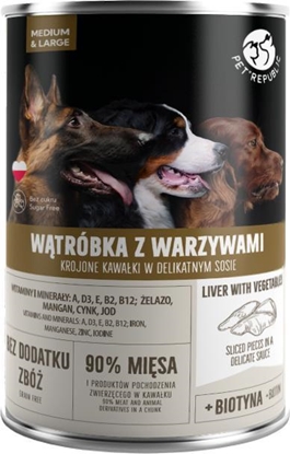 Изображение Pet Republic PIES puszka WĄTRÓBKA WARZYWA sos /6 1250g