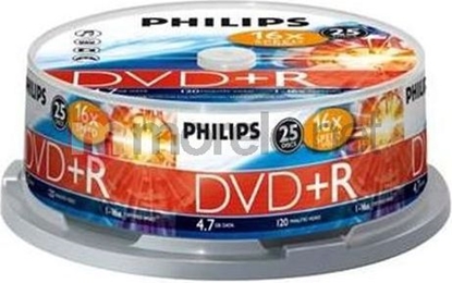 Attēls no Philips DVD+R 4.7 GB 16x 25 sztuk (DR4SB25F)