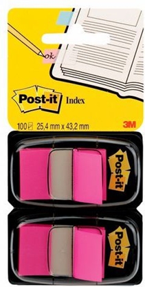 Изображение Post-it Zakładki indeksujące 680-BP2EU jaskrawo różowe, 25x43mm, 2x50sztuk (3M0098)