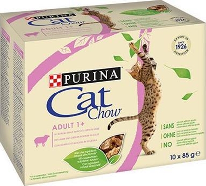 Attēls no Purina Karma Cat Chow z jagnięciną i zieloną fasolką10x85g