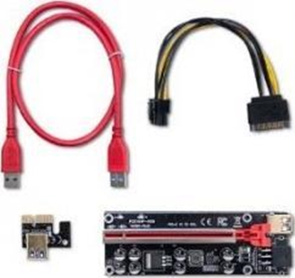 Picture of Qoltec Riser PCI-E 1x - 16x | USB 3.0 | ver.009S Plus | SATA/PCI-E 6 pin